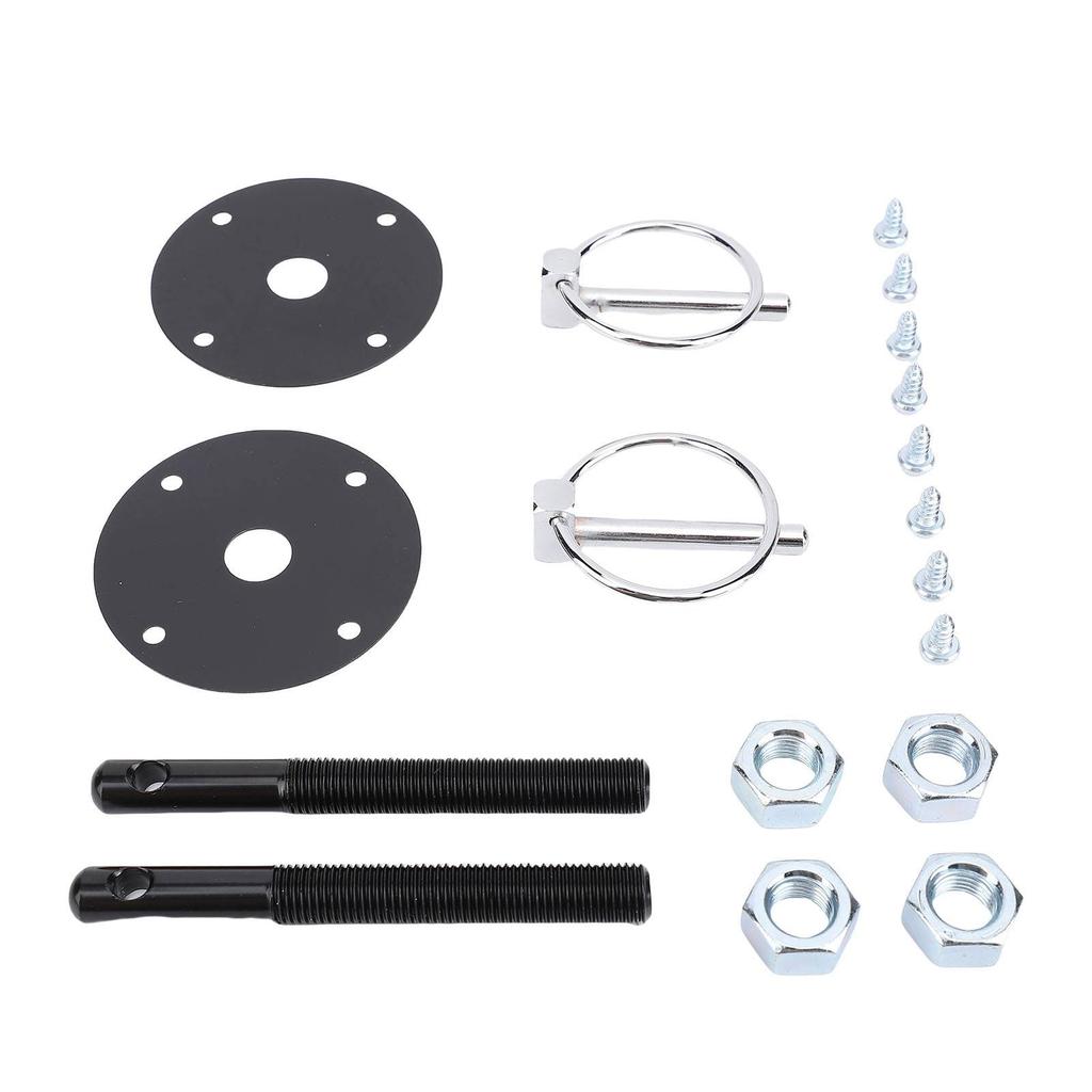 Aluminum Alloy Hood Pin Set Flip Over Universal Car Bonnet Catch Pin Kit for Sedans Trucks