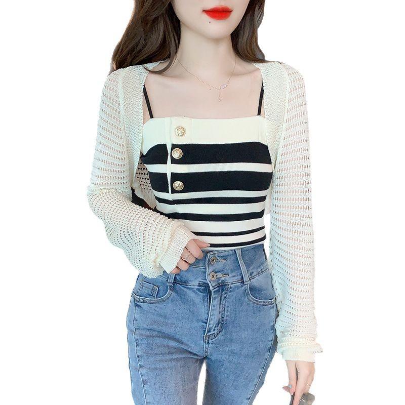 Summer 2025 Women's Chic Striped Knitted Tank Top