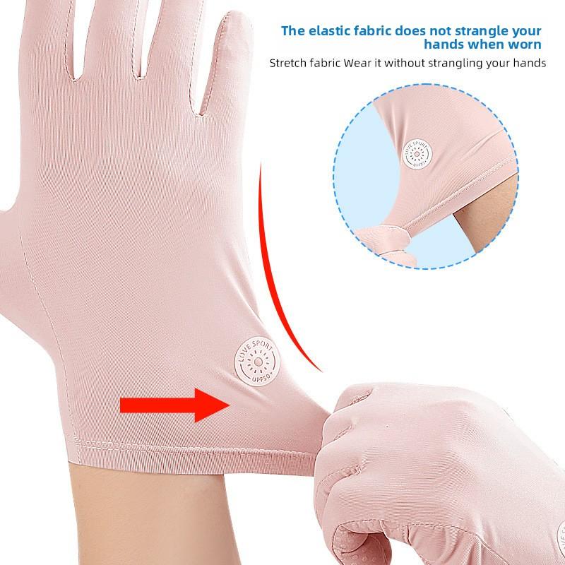 UV Proof Hollow Gloves Breathable Ice Silk for Outdoor Cycling Sports Protective Gear