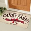 1pc Christmas Candy Canes Doormat , Holiday Indoor and Outdoor Rear Front Door Welcome Mat Winter Door Mat