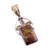Natural Pietersite Gemstone 925 Solid Sterling Silver TwoTone Pendant 1.75" F2i16