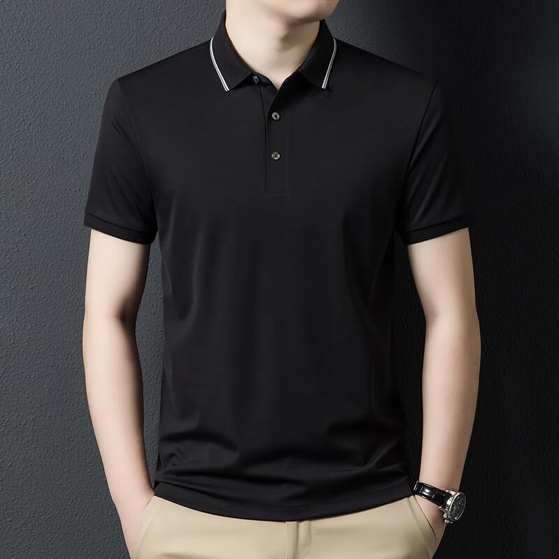 Men s Mulberry Silk Blend Casual Polo Shirt 190