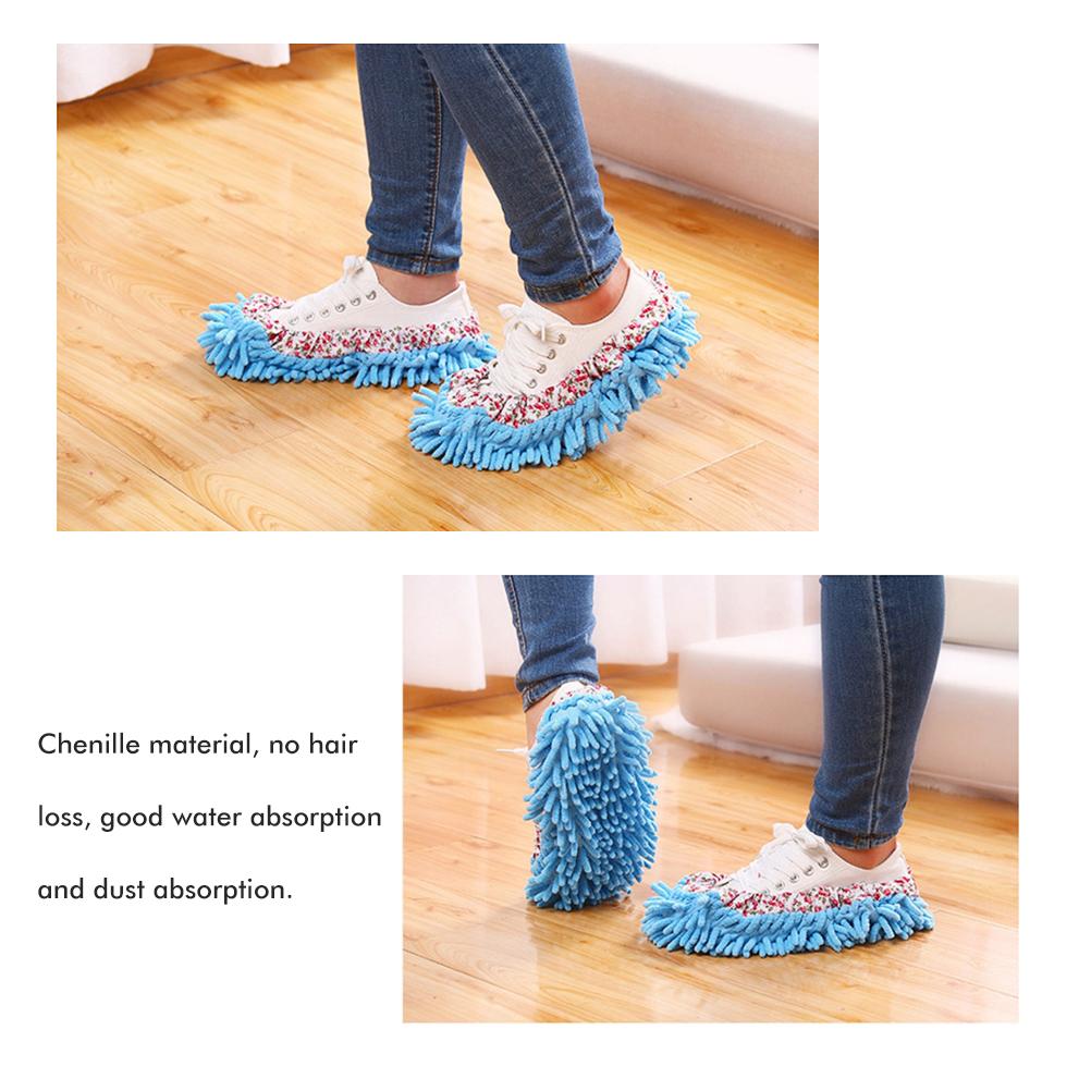 Floor Cleaning Mop Slippers Removable Shoe Covers Washable Mops Socks Sweeping Cleaning for Kitchen