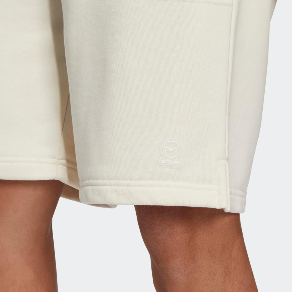 Adidas Neo Solid Color Casual Straight-Leg Shorts Unisex Bottoms White HS6820