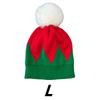 1PC/2PCS Fluffy Balls Christmas Knitted Hat Winter Beanie Santa Hat 2026 New Year Party Kids Gift Navidad Noel Xmas Decoration