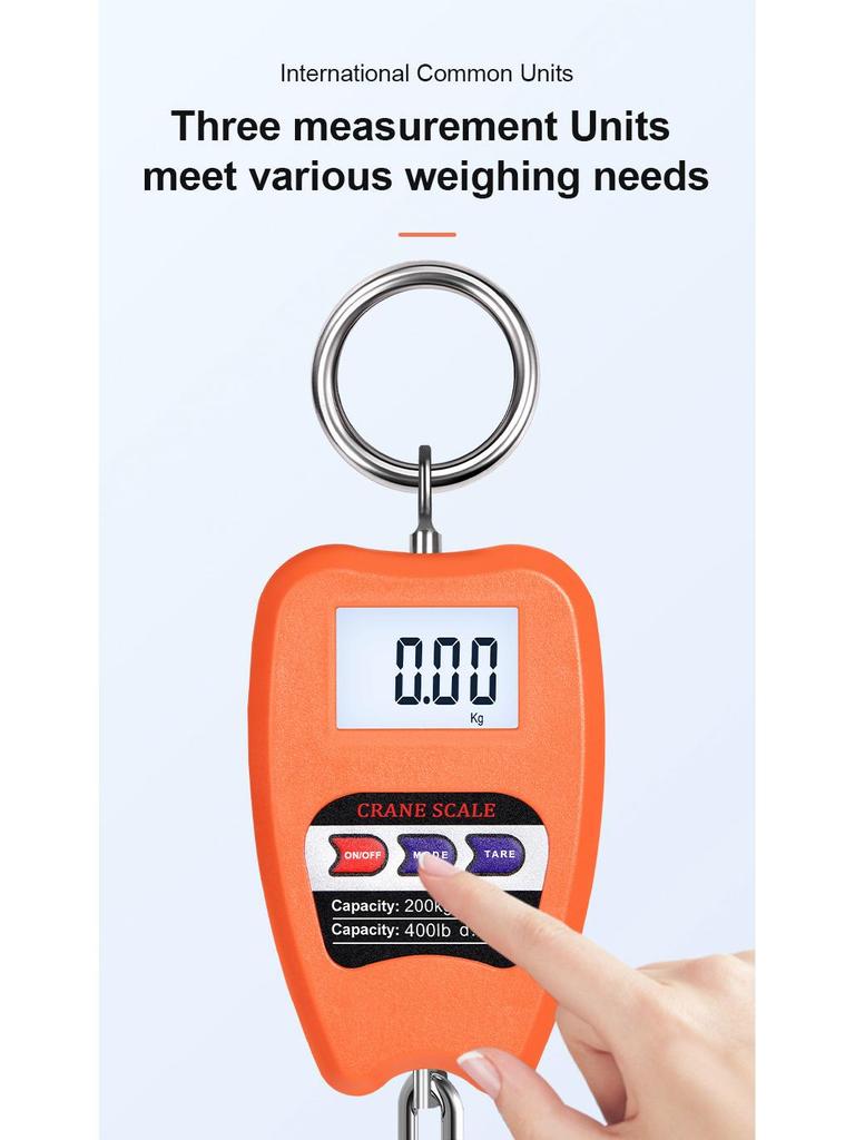 Handheld 200kg Portable Electronic Crane Hook Luggage Scale