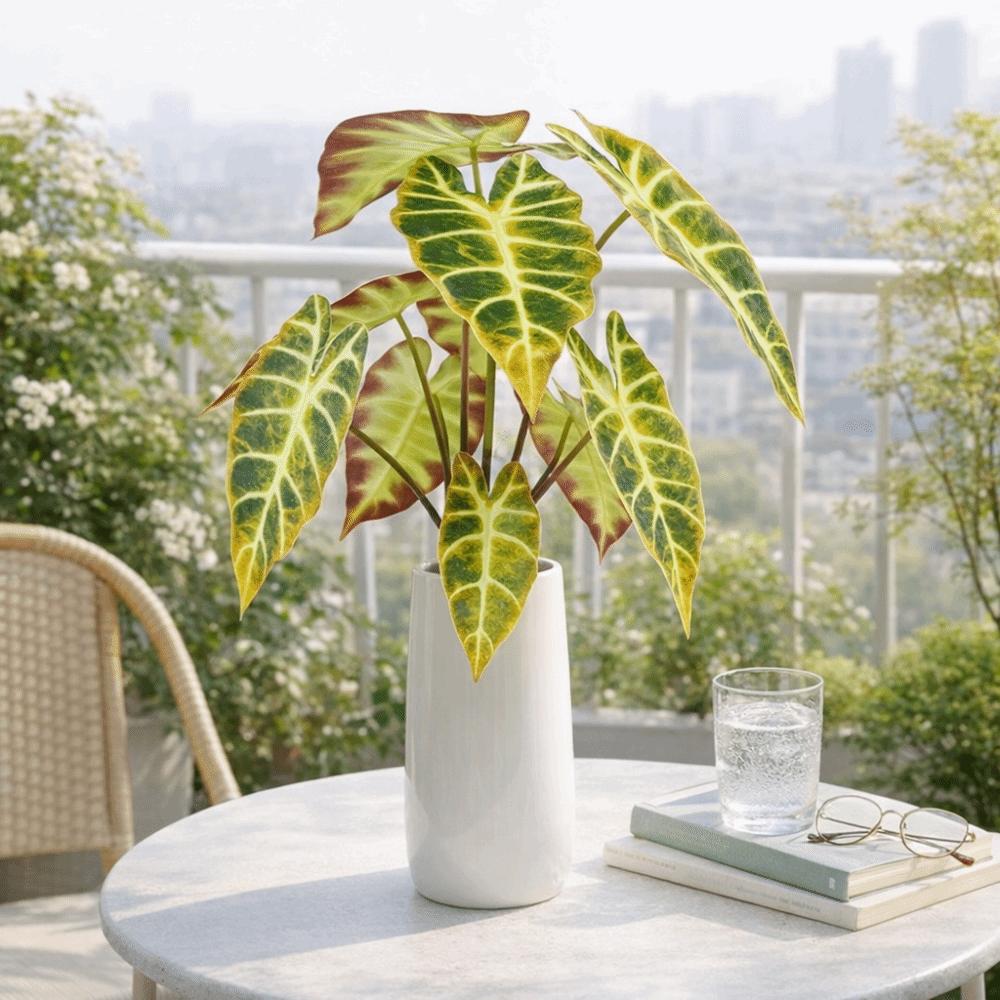 Realistic Artificial Peacock Leaf Plant Lifelike Decorative Plant Fake Green Plant  Home Decor
