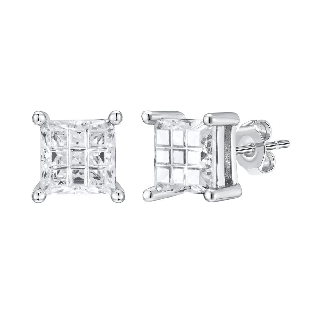 Męskie luksusowe kolczyki sztyfty z kamieniami CZ, metal w kolorze złotym, prezent na Walentynki, Dzień Ojca, urodziny, imprezę, bbrincos masculinos Zircon