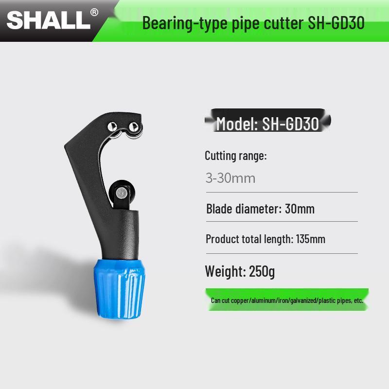 Pipe Cutter: Bearing Type for PVC, Stainless Steel, Copper - Manual, Durable Design