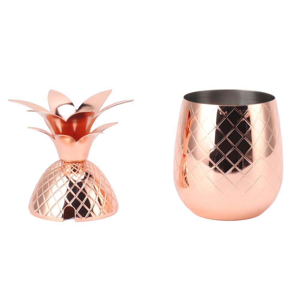 500ml Cocktail-Shaker-Becher Polierte Glatte Oberfläche Ananas-Cocktailbecher Party
