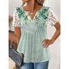 DICIFY Women's Fashion Casual Summer Spring Short Sleeve V-Neck Blouses & Shirts