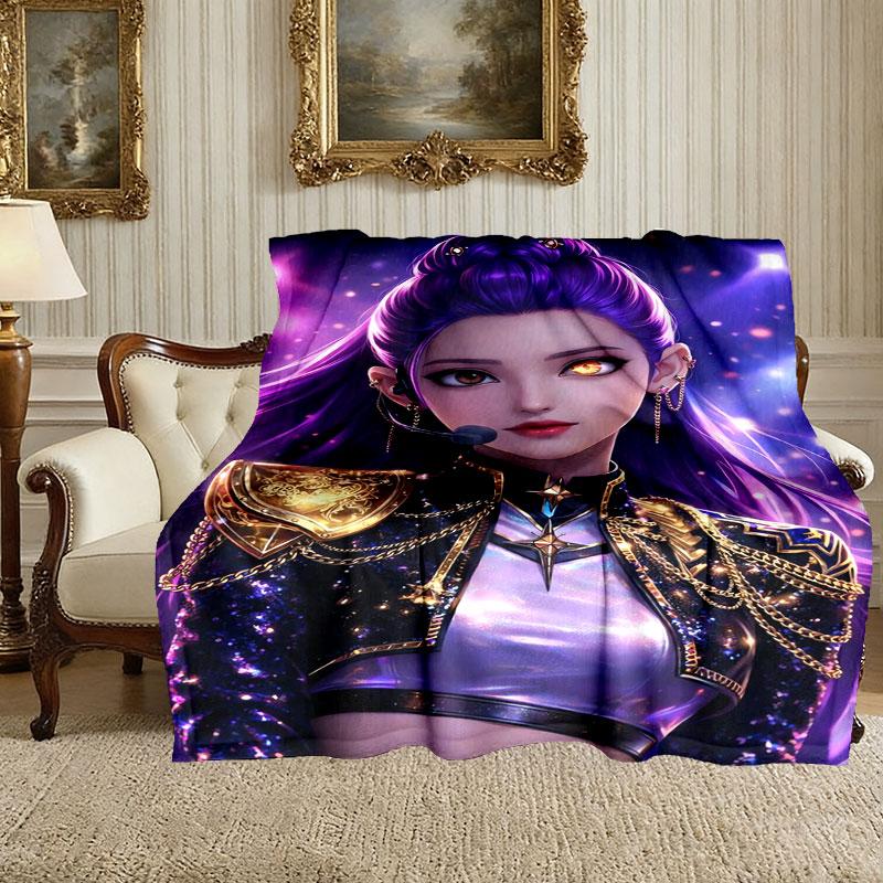 Coperta Demon Hunters Kpop Leggera Coperta Plaid Stampata per Divano, Letto, Auto, Un Regalo Sincero per la Tua Famiglia e i Tuoi Amici