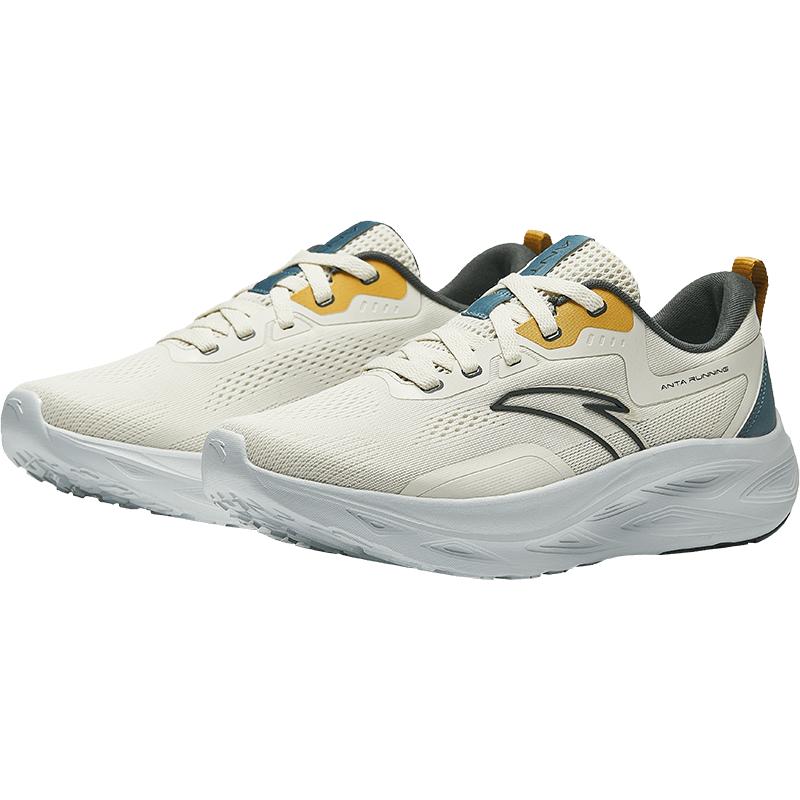 Anta Yichun Lightweight Thick Sole Mesh Shock Absorption Non-Slip Lightweight Rebound Low-Top Running Shoes Men Sneaker Light-Green 912515513-3