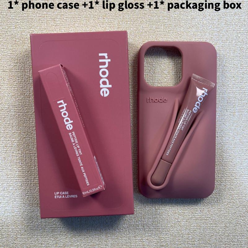 

Rhode Блеск для губ Силиконовый 3D Чехол для мобильного телефона для iPhone 14 Plus Подарок Красочный Toast