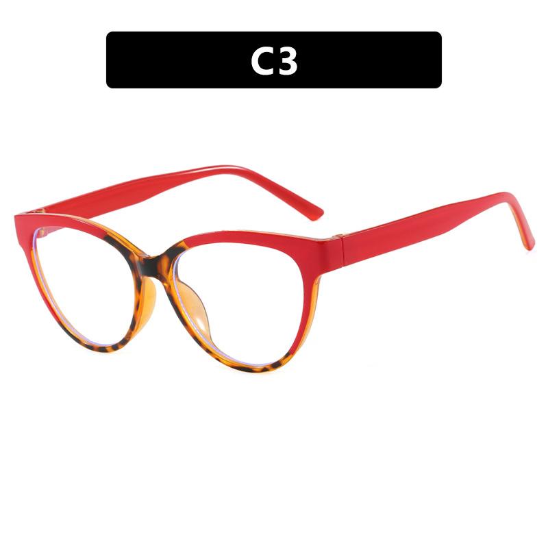 Triangular cat eye color matching flat mirror new glasses frame personalized ins concave shape European and American street shot glasses frame