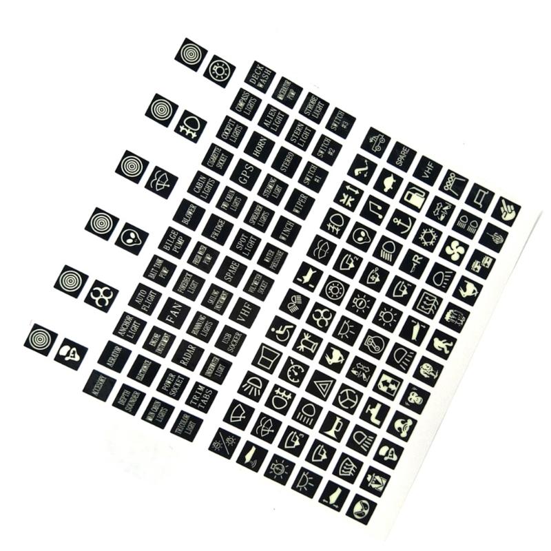 Autocolante luminoase pentru mașină Panoul de instrumente Butoane Autocolante Întrerupătoare PVC Etichete Decalcomanii