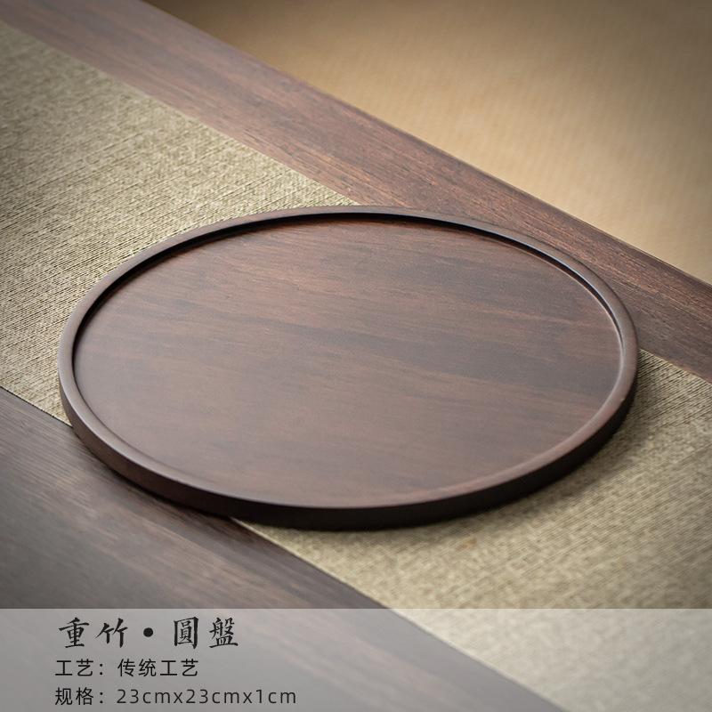 

Antique Bamboo Tea Tray Water Storage Can Drain Large Tea Board Chinese Heavy Teaware Trays Home Living Room Tea Accessories