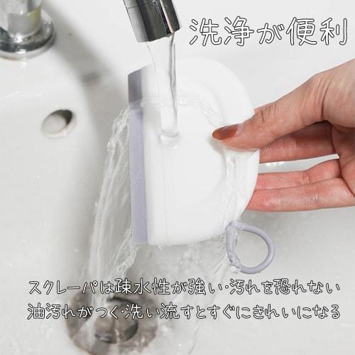 WAIRUIGOOD [Set of 2] Mini Squeegee for Bath, Water Drainer, and Glass Mirrors, White and Blue