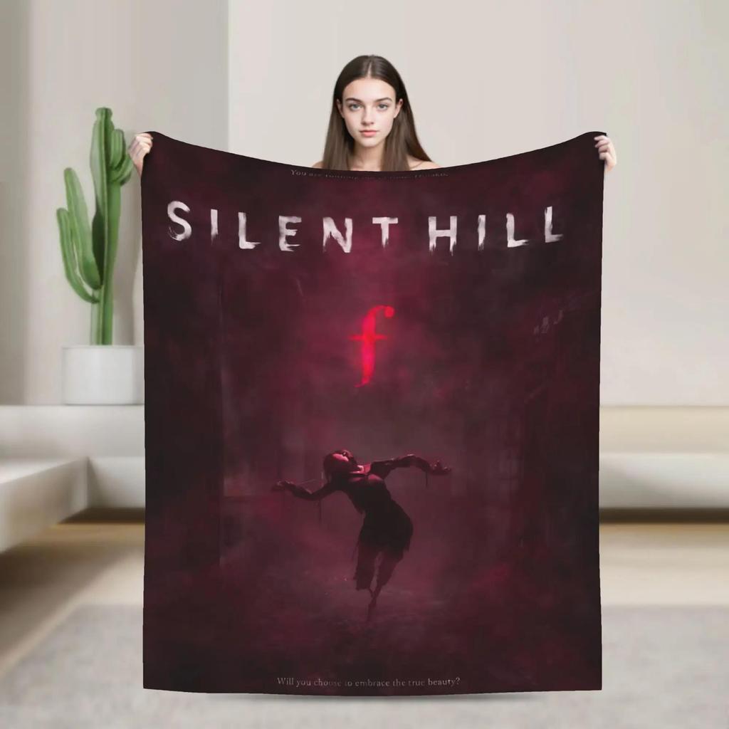Coperta in Flanella a Tema Gioco Silent Hill Morbida Calda Decorativa per Letto Soggiorno Qualità Idea Regalo Fai da Te