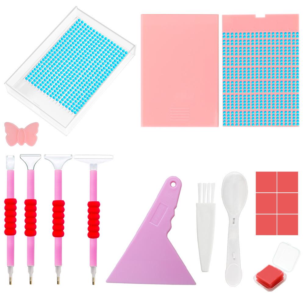 Multifunctional Diamond Painting Flip Tray & Funnel Set – DIY Embroidery Tool