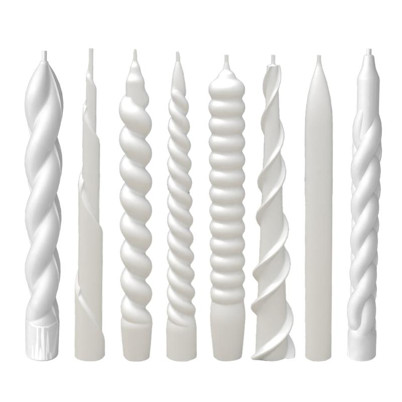 Twisted Rod Candle Molds Handmade Spirals Cylinder Silicone Molds Resins Mould Scented Candle Making Molds DIY Craft