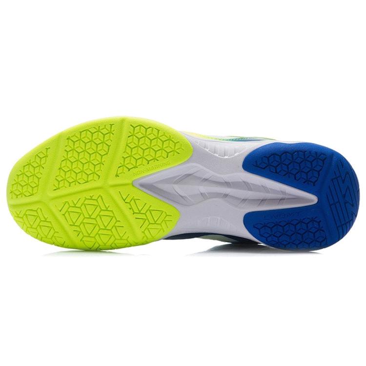 Li Ning Cushioning, Wear Resistant Low Top Badminton Shoes Men's White Blue AYTR013-1