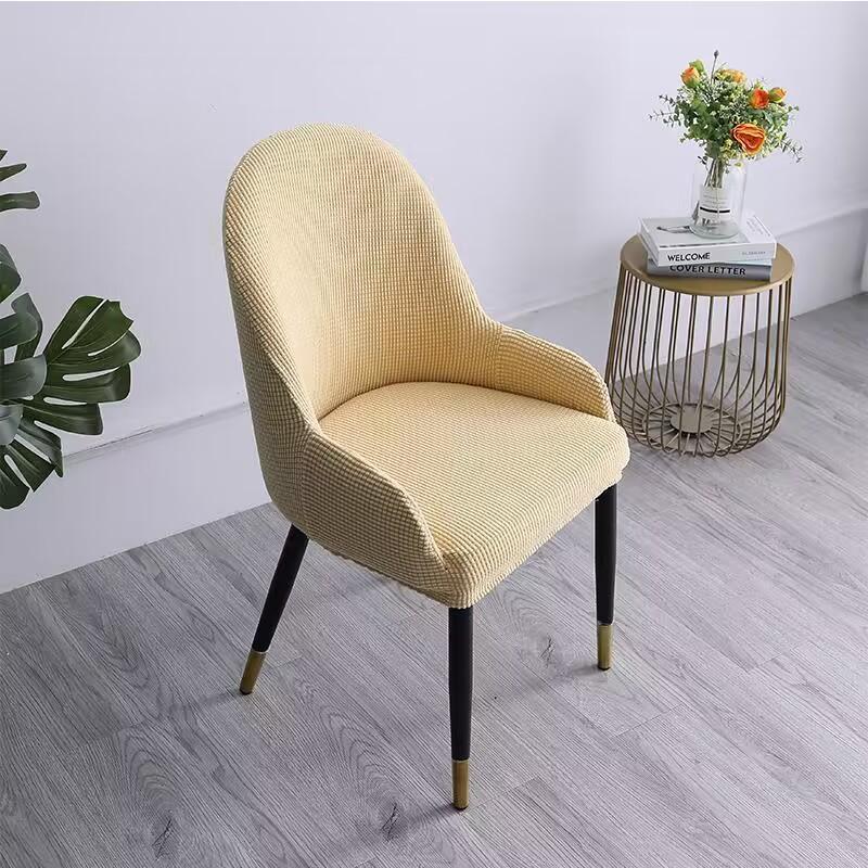 Large Curved Chair Cover Simple Modern Universal Chair Covers For Special-Shaped Chair Cushion Backrest Integrated Elastic Stool