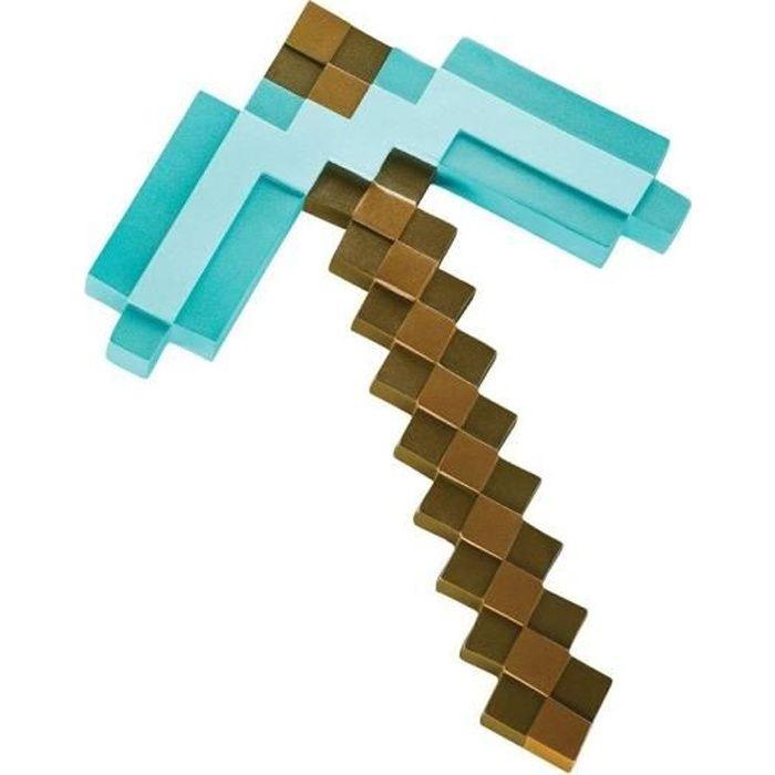 Cosplay - MINECRAFT PIOCHE - Marque Half Moon Bay Bbq - Couleur(s) Marron et bleu - Couleur principale Blanc
