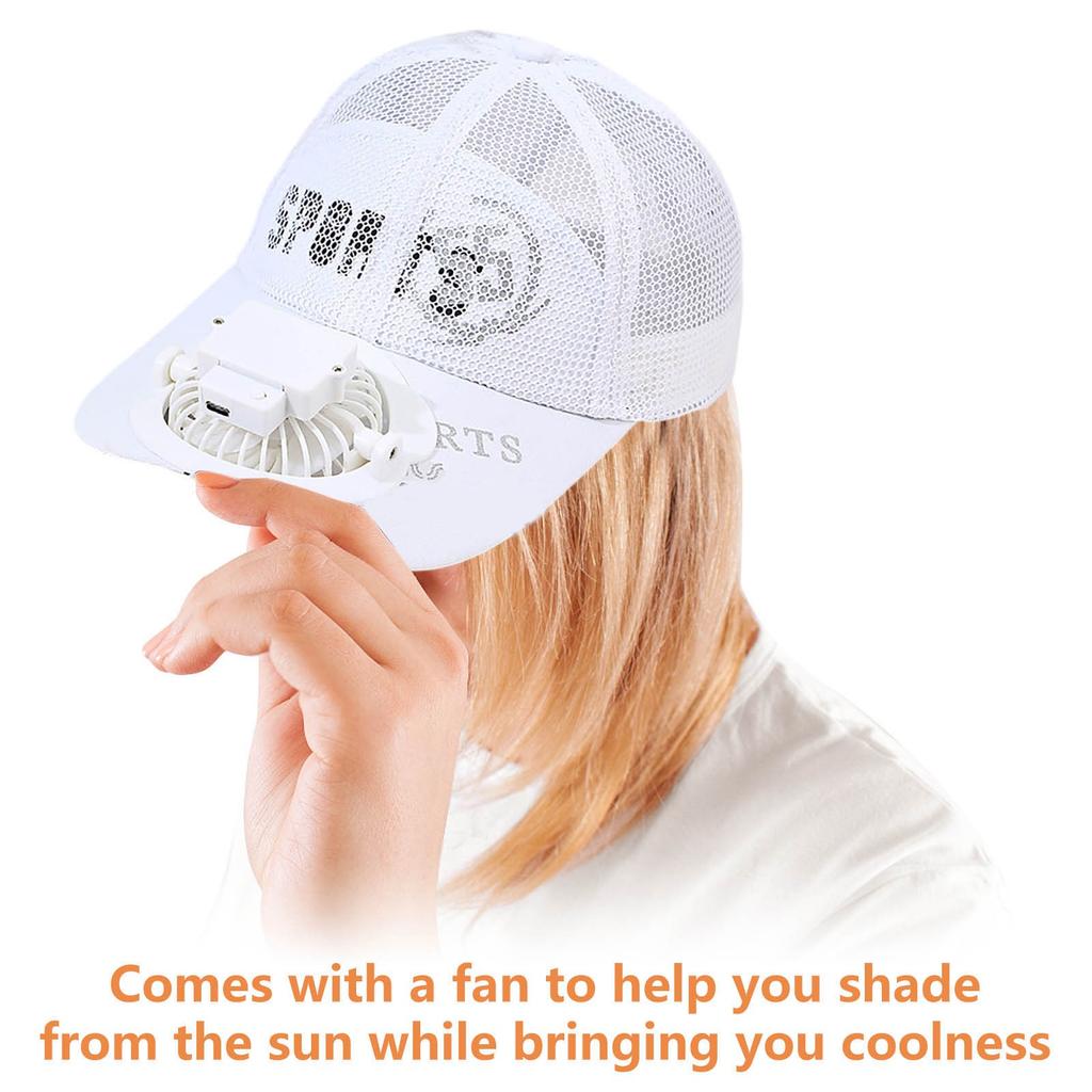 USB Charging Fan Cap Fan Baseball Cap Breathable