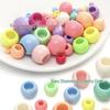 Acrylic Macaron Large Hole Round Beads for DIY Children's Bracelets and Jewelry Making
