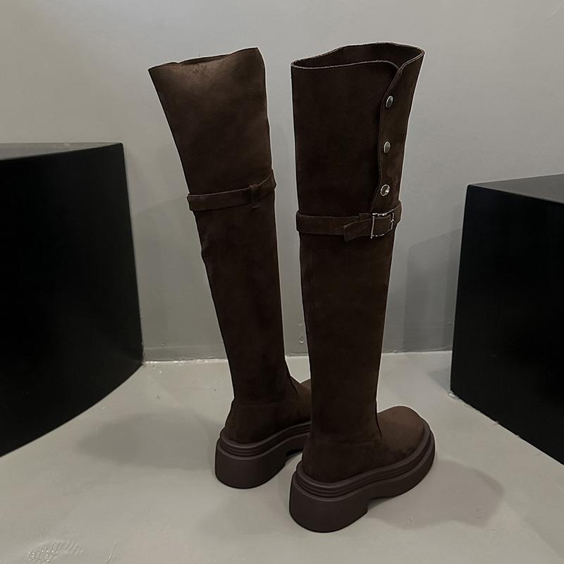 

Fan Jieya boots boots women s autumn 2025 new Internet celebrity thin versatile retro thick-soled foreign thin boots 40