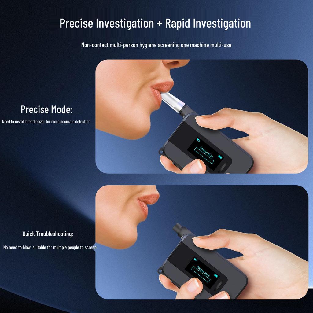 High-Precision Portable Electrochemical Breathalyzer for Professional Alcohol Testing