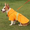 Dog Raincoat Spring and Summer Clothes Cape-style Reflective Strip Pet Raincoat Rainproof Dog Hooded Raincoat