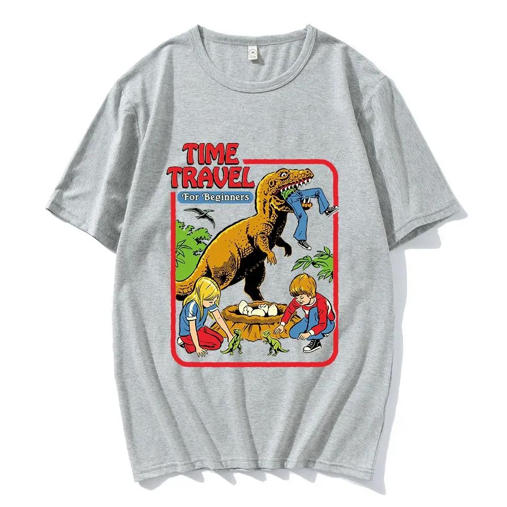 

Time Travel for Beginners Graphic Print T-shirts Men Women Casual Cotton T-shirt Oversized Gothic Streetwear Couples Tee Shirt 4XL