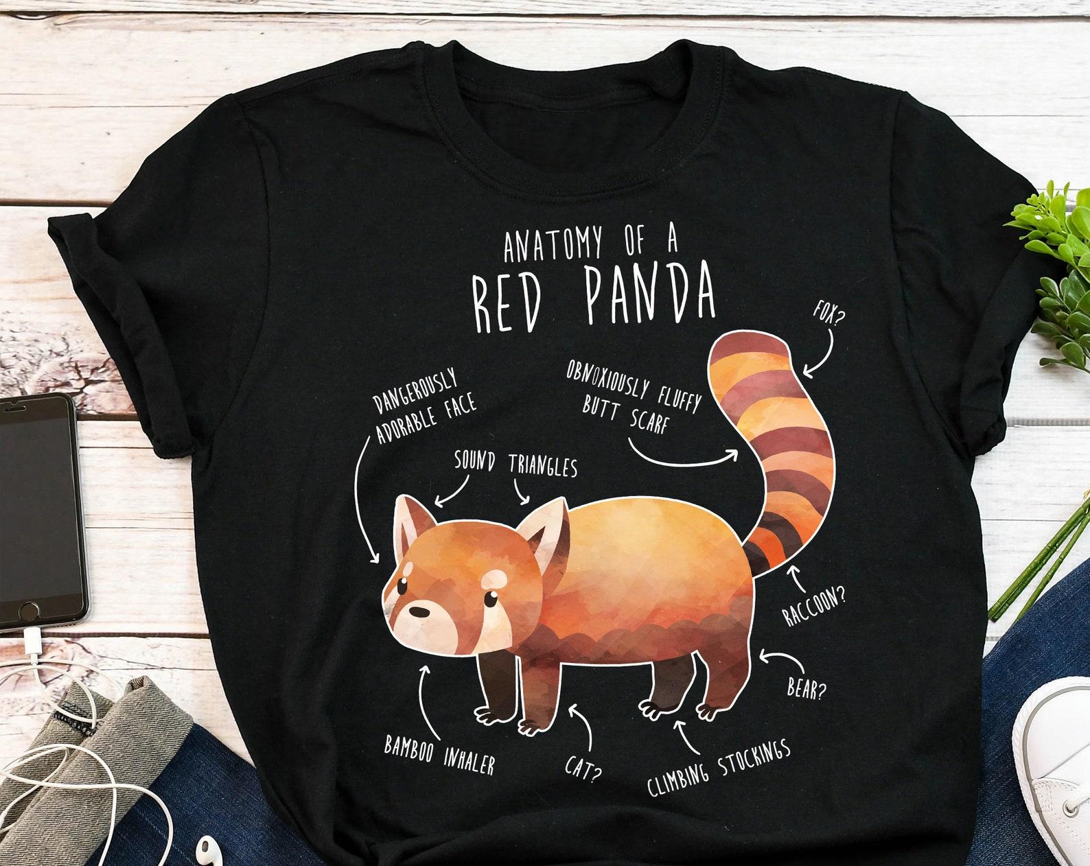 Funny Red Panda Shirt, , , Panda Lover Gift, Cute Wild Animal T-shirt, Zoo Keeper Tshirt, Zoologist Tee, Nature, Wildlife, Anatomy 100