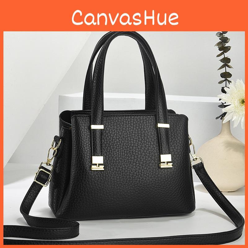 Womens Handheld Chic Pu Shoulder Bag With Inner Pocket For Casual Outings