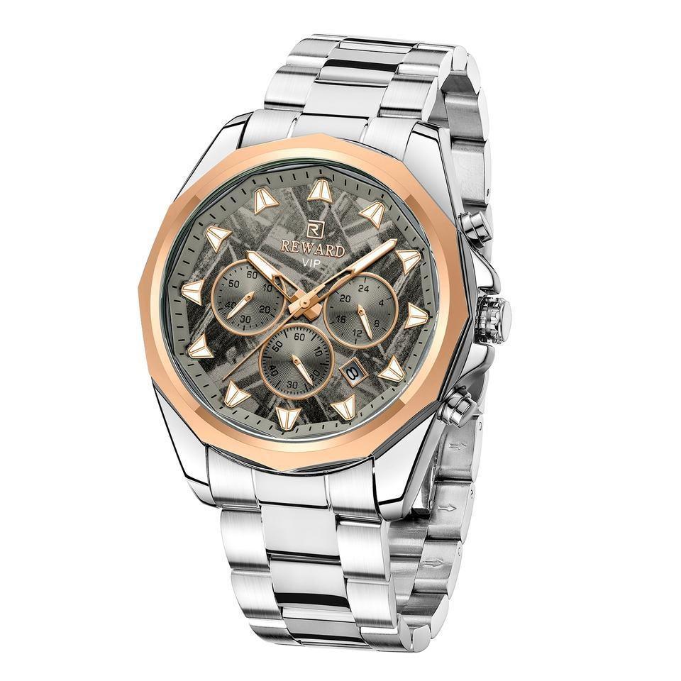 Watches for Men Stainless Steel Fashion Business Chronograph Watch Luminous Waterproof Luxury Men's Wrist Watch