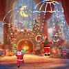 Christmas Santa Parachute Hanging Light Waterproof Roof Decoration Lights Holiday Party Lighting String Decorative Lamp