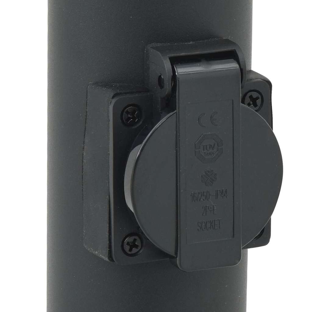 Bollard Lights with Sensor & Socket Set of 3 110 cm Stainless Steel IP44