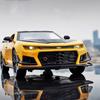 AABKB1 1:24 Chevrolet Camaro Alloy Diecast Metal Bumblebee Sports Car Model Sound & Light Collection Hobby Decorative Birthday Gift Toy