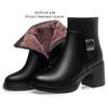 Fashion AIYUQI Women's Winter Shoes Boots 2025 New Fashion High Heeled Ankle Boots Women Natural Wool Warm Boots Women