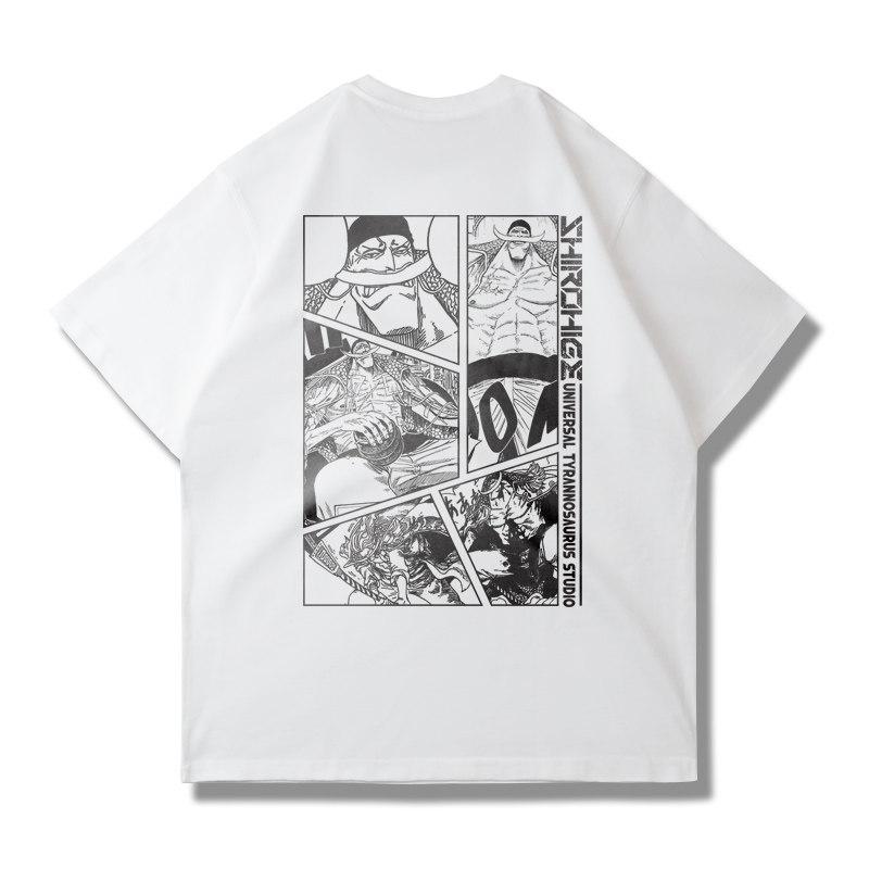 One Piece Grafisch T-shirt Luffy ACE Anime Tee Heren 2026 Zomer Mode Oversized Straat Casual Y2K Tops Streetwear Kleding