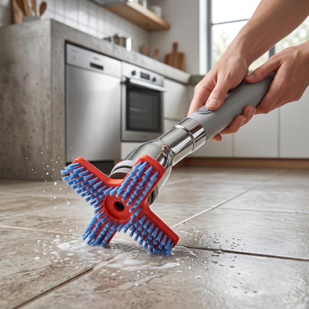 X Shaped Design Lawn Mower Cleaning Brush Polyester Material Garden Weeding Brush  For Tile Wall
