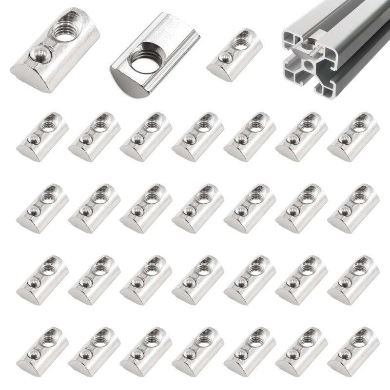 30x Professional T Slot Nuts For Aluminium Profiles Extrusion Slot Offering Secure Connection Industrial Frame Building