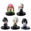 5-15pcs Q Version Demon Slayer Sitting Ghost Doll Tanjiro Nidouzi Inosuke Zenizu Toy Figural PVC Model Gift