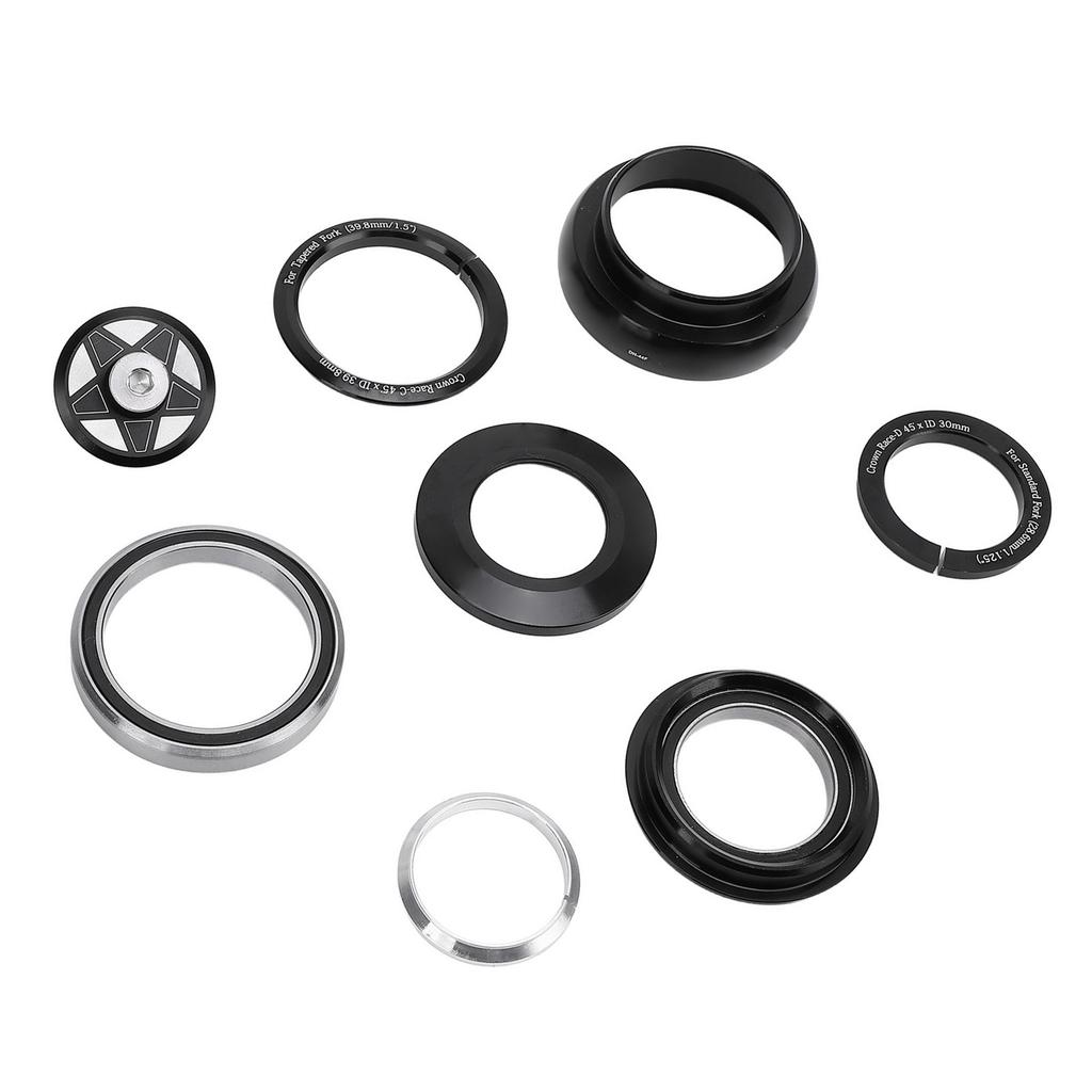 Bike Bearing Headset 44mm Straight Tube Aluminum Alloy CNC Cutting Process Cycling Headset Replacement