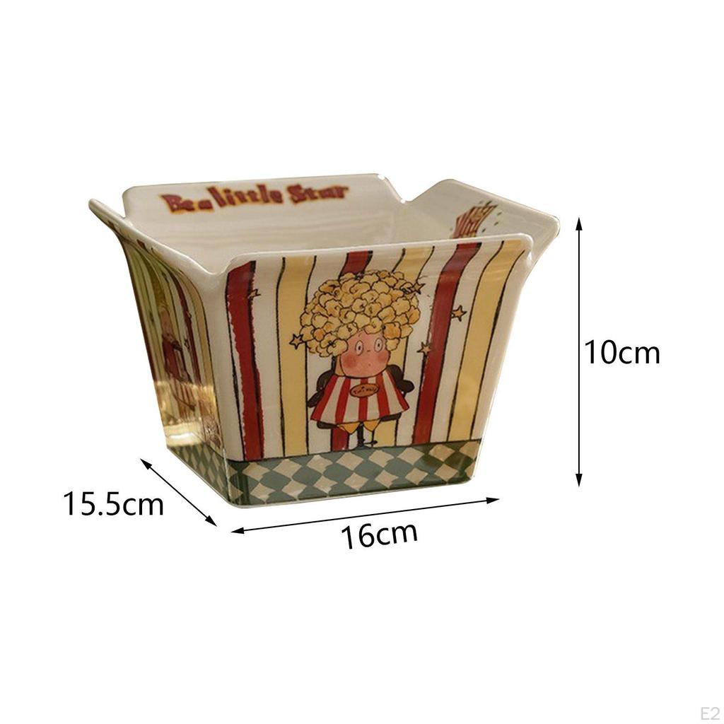 Popcorn Container Serving Bowl Snack Bucket Food Holder for Kitchen Movie