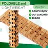 Accessories for Bathroom for Bathroom Sauna Spa Tub Step and Floor-24 X 16 X 0.4 in-Foldable Wooden Bath Mat-Bamboo Bath Mat Bathmat