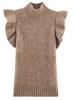 Autumn/Winter Women’s French Style High Neck Sleeveless Layered Sweater Vest