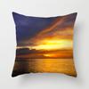 Sunset Sunset Beach Scenery Printed Pillow Cover Sofa Decoration Car Office Seat Cushion Cover Room Home Decor Pillow Cover